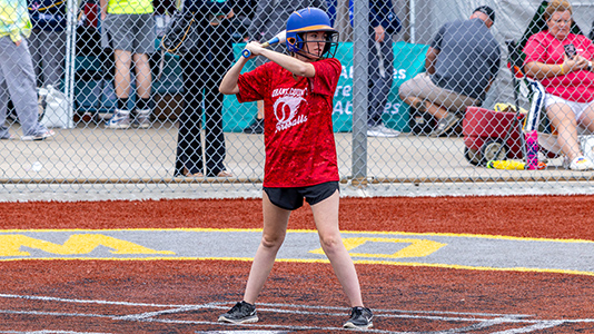 Grant County softball player at bat.