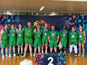Team Kentucky Unified Basketball team with their medals.