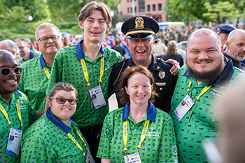 Chief Richardson with members of the Team Kentucky delegation before Opening Ceremonies at the USA Games.