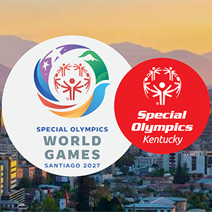 2027 World Games and SOKY logos over the Santiago, Chile, skyline.